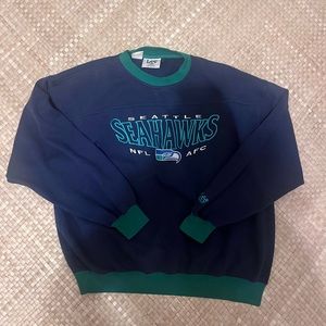 embroidered seattle seahawks crewneck